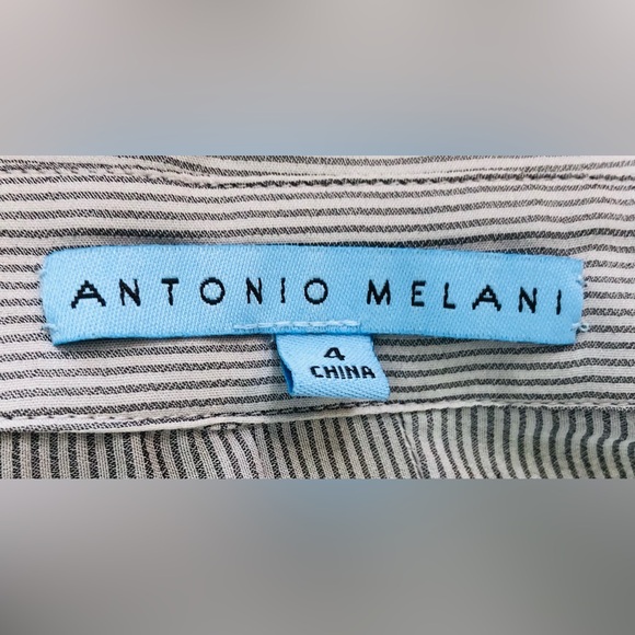 Lot 2 Dresses Antonio Melani Grey Pinstripe Pleat Dress Size 4 &  Grace Karin Fl - Picture 7 of 16